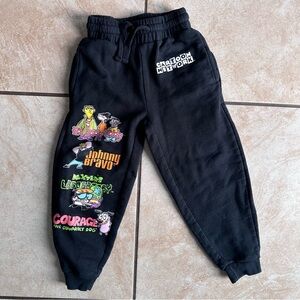 Cartoon Network Black Joggers with Character Print